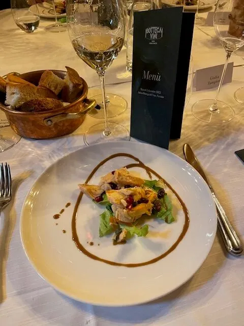 Wine and food at Antica Bottega del Vino Verona