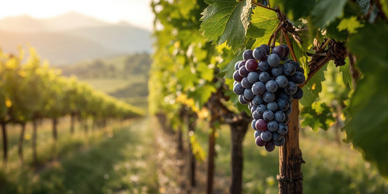 Valpolicella vineyard landscape at sunset in Verona, Italy